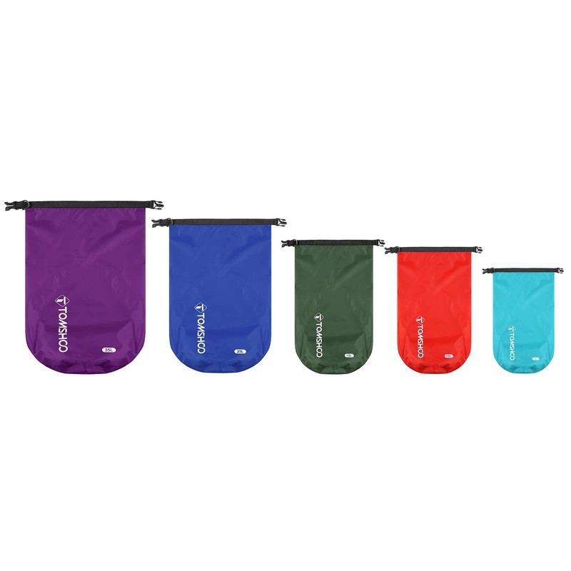 CHUSHEN Waterproof Dry Sacks Pack of 5 Lightweight Dry Bags