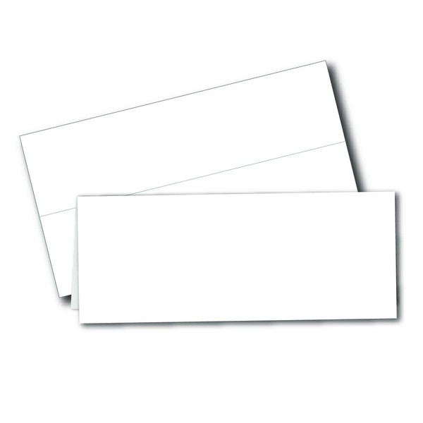 Printable Name Tent Cards - Large 3-1/2" x 11" - Blank Folding Paper for Place Cards/Table Cards - White 80lb Cover - 50 Pack