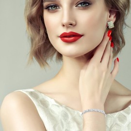 925 Sterling Silver Bead Spinner Bangle Bracelet Adjustable, Fidget Bracelet Anxiety Relief Bracelet Jewelry Gift for Women Girls Ladies Birthday Valentine's Day Gifts Mother's Day Gift