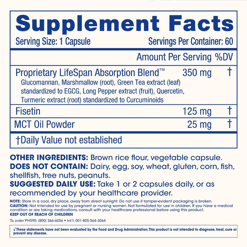 ProHealth Fisetin Supplements-15X Better Absorption from Polyphenol Blend + MCT