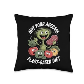 Plant-Based Diet? Carnivorous Flytrap Enthusiast Style Throw Pillow