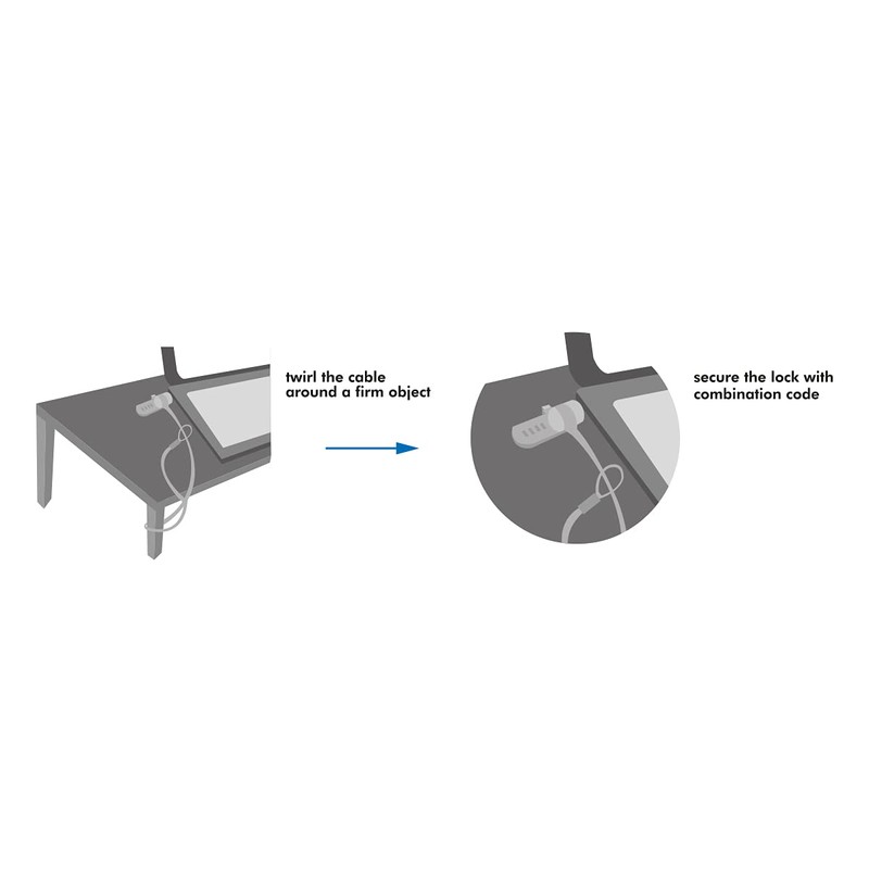 Logilink NBS002 1.50 m Security Lock with Number Code for