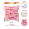 Nvotell Pink Preppy Pillow Covers 18x18 - Inspirational Affirmation Funky
