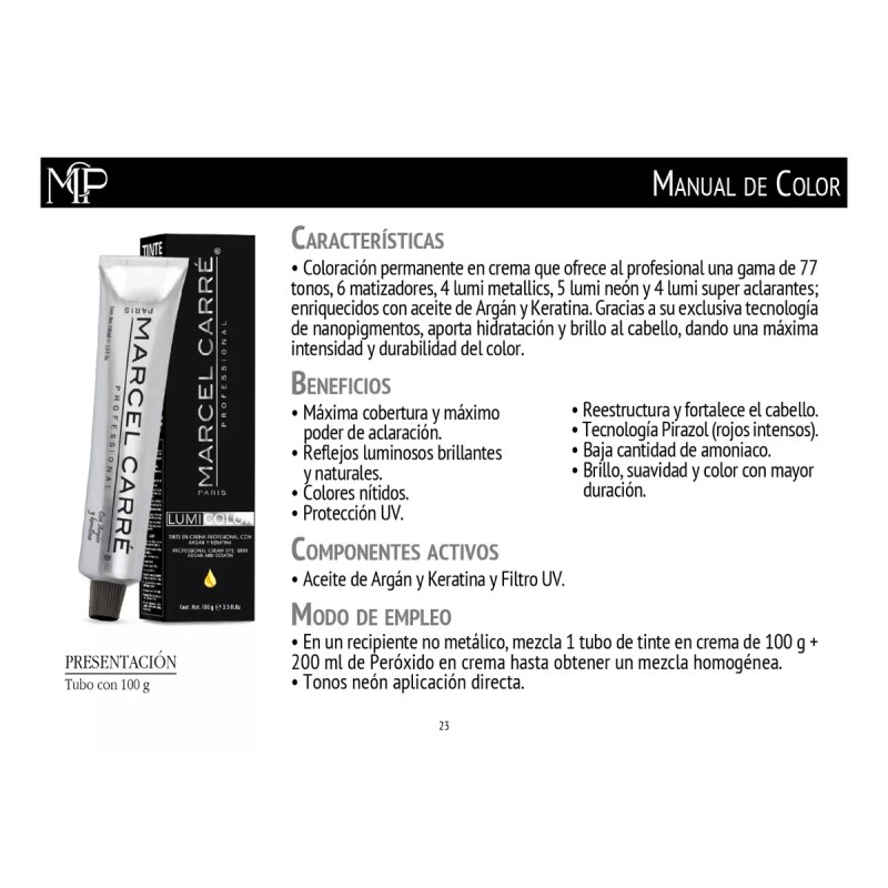 Marcel Carré Tinte 8.23 Rubio Claro Irisado Dorado Marcel Carre