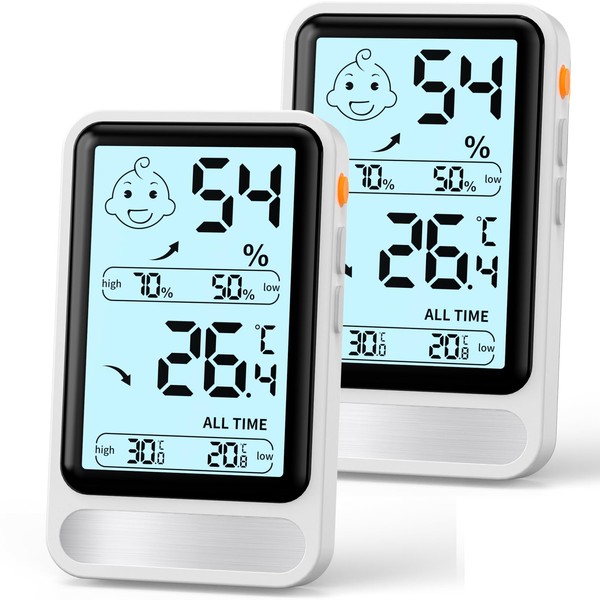 PAIRIER Digital Thermometer Hygrometer Indoor Temperature and Humidity Meter Large