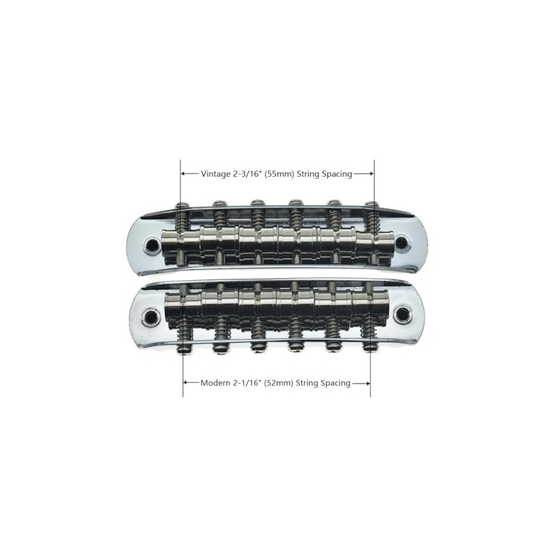 KAISH Electric Guitar Bridge Assembly with Large Barrel Saddles (not