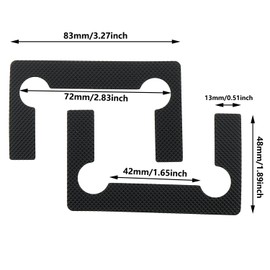 ZZHXSM 10PCS Glass Hinge Replacement Glass Door Cabinet Display Cabinet Clip Black Glass Door Hinge Replacement Grid Adhesive Pad 85x48MM Suitable for Shower and Kitchen Glass Hinge Decorative