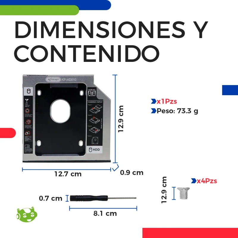 Caddy Adaptador Disco Duro Para Mac Sata 2.5 Ssd Hdd