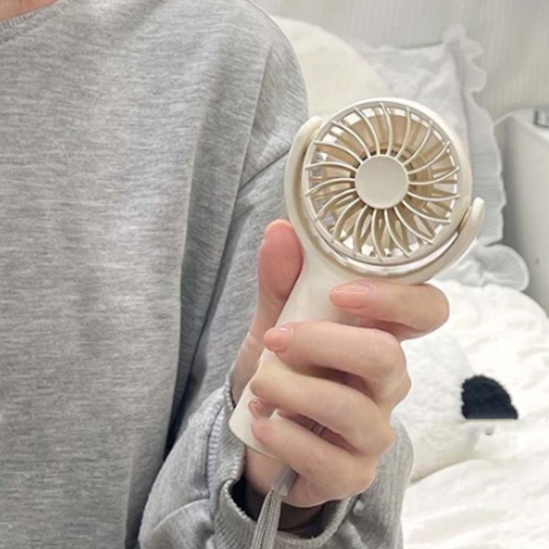 Mini Handheld Fan Multifunction Quiet 3 Speeds Adjustable Strong Wind