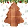 Maxcheck Christmas Wood Serving Tray Christmas Tree Shaped Wooden Platter