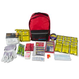 Ready America Tornado Emergency Kit 2-Person, 3-Day Backpack, Includes Emergency Food, Water, First Aid Kit, Survival Blanket, Safety Goggles, Portable Disaster Preparedness Go-Bag