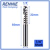 Rennie Tools 1/4" x 32mm Flute x 1/4" Shank Solid