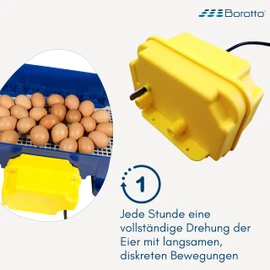 Borotto Real Incubator Egg Turner, Fully Automatic Extension for Incubator Series REAL 12,24 & 49, Avoids Impacts and Jerky Movements, One Turn Per Hour, Easy Installation