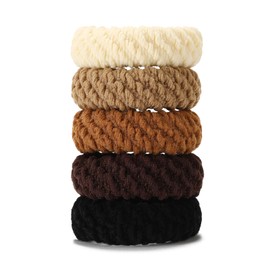 Bands Thick Fit Hair Ties | No Break Microfiber Thick Hair Elastics | A Firm Yet Gentle All Day Hold