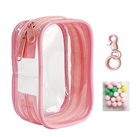 Sewing Pouch, Portable, Sewn Pouch, Outing, Case, Pain Bag, Doll Bag, Pain Bag, Shoulder Bag, Square 3.5 x 2.4 x 1.4 inches (9 x 6 x 3.5 cm), Mini for Stuffed Toys, Outing, Transparent Window, Storage