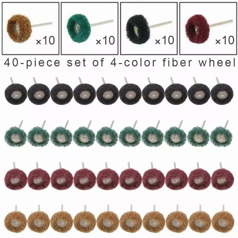 80 Pieces Abrasive Wheels, 1" (25mm) Abrasive Buffing Polishing Wheels
