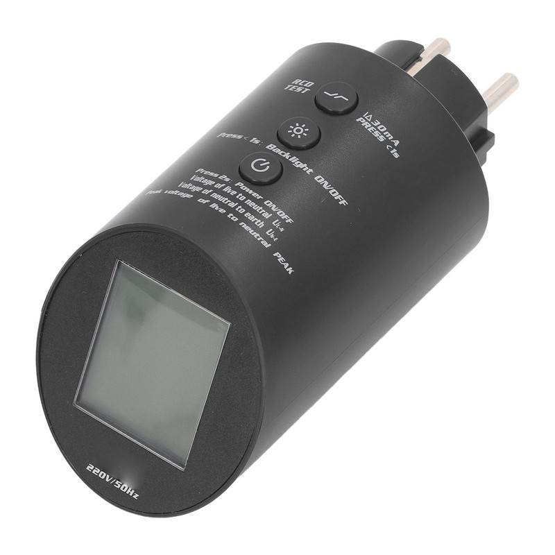 Outlet Tester Digital Display 3 Prong Electrical Receptacle Detector Socket