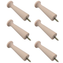 ZCZQC 6PCS Solid Wood Entrance Door Hanging Hooks Storage Shelf Clothes Hat Hanger Wall Wooden Towels Jackets Keys Belts Handbags Jewelry