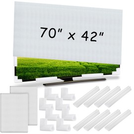 Maasechs Cushioning Foam Set Include 2 Pcs Foam Flat Screen TV Cover Fits up to 70'' W x 42'' H and 16 Pcs Moving Foam Corner Edge Protectors for TV Display Screen Protector Packing Moving
