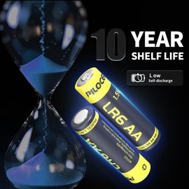 PILOCEL AA Batteries 48 Pack, High-Performance Alkaline AA Batteries 10-Year Shelf Life Double A Batteries with Long-Lasting Power for Holiday Decorations, Household and Office Devices