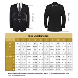 Teemlanny Men's Suit Separates Classic Fit Two Button Business Jacket Blazer and Pants Set Black