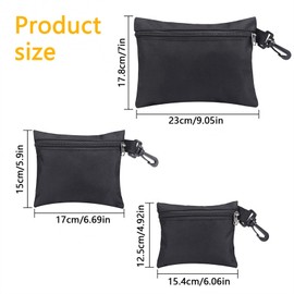 AMYXIYUAN 3Pcs Small Zipper Tool Pouch Bag Small Parts Tool Organizer Bag Waterproof Utility Tool Storage Bag for Electrician HVAC Plumber Carpenter or Mechanic
