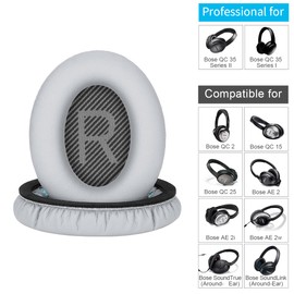 ELZO Ersatz Ohrpolster for Bose Kopfhörer Quietcomfort 35 ii QC45, Professionelle Ersatzpolster für Bose QuietComfort 35 / QC35 ii / QC45 / QC25 / AE2i / AE2w / AE2 / QC15 / QC2 /SoundTrure/SoundLink