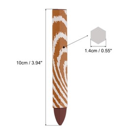 PATIKIL Lumber Marking Crayons, 18 Pack 4"x0.55" Hex Wax Tire Marker Crayons Light Brown