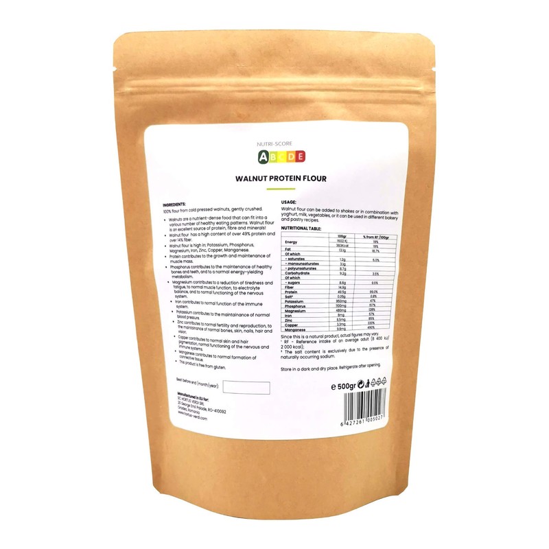 Walnut Flour 500 Grams ✔️ by Hortus Verdi® 💚 100%