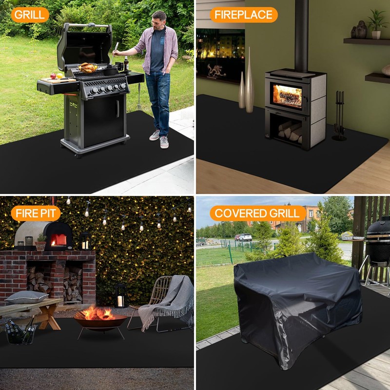 VANITURE Super Extra Large Under Grill Mats for Outdoor Grill