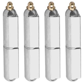 MOUNTAIN_ARK 4 Pack 4-1/4" Weld On Bullet Hinges, 304 Stainless Steel Heavy Duty Weldable Barrel Hinges for Metal Trailer Gate
