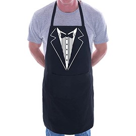 Print4U Tuxedo BBQ Cooking Funny Novelty Apron Black
