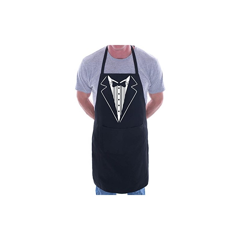 Print4U Tuxedo BBQ Cooking Funny Novelty Apron Black