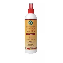 African Essence Control Wig Spray 3 in 1 Formula For Human Synthetic Hair 12 oz