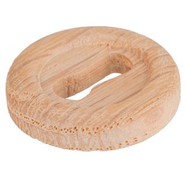 Small Round Red Oak Keyhole Cover | Diameter: 1 1/16" | Wood Keyhole Escutcheon Plate for Cabinet Door, Dresser Drawers, Desk | Antique, Modern Furniture Hardware | KC2-W