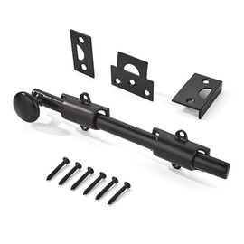 khtumeware 10 inches 1-Pack, Oil Rubbed Bronze Solid Brass Dutch Door Surface Slide Latches & Slide Surface Bolts, Decorative Surface Slide Bolts for Windows and Doors