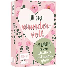 Kartenbox Selbstliebe: Du bist wundervoll – 64 Karten für mehr Selbstliebe und inneres Glück: Feelgood-Mantras, Selbstwert-Übungen, Verwöhnmomente und mehr