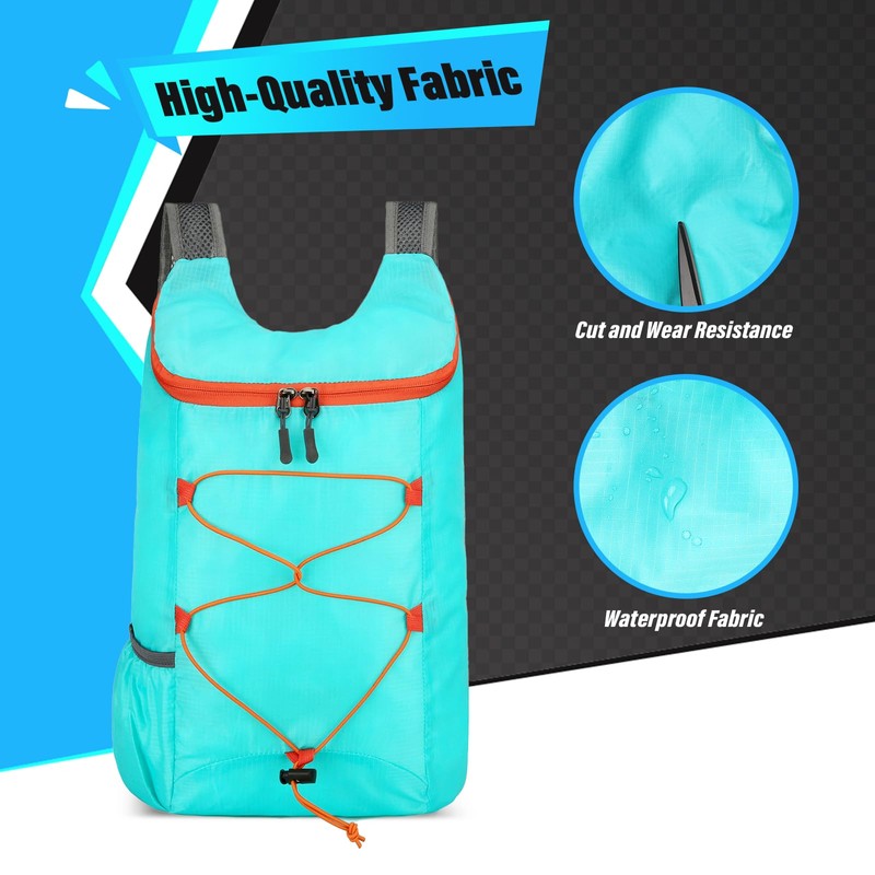 Sahunfri 2 Pcs Ultra Lightweight Backpack, Foldable Backpack Water Resistant