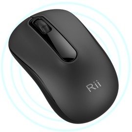Rii RM100 Wireless Mini Mouse USB Black (RM100 Black)