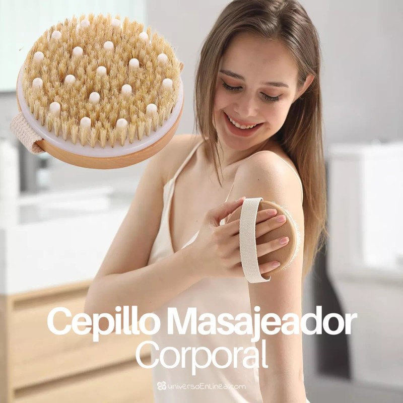 Universo en Linea Cepillo Corporal Cerdas Naturales Elimina Células Muertas