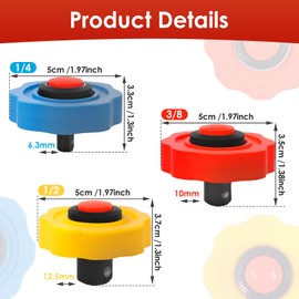 Tzdxfgl Drive Thumbwheel Ratchet Set, Palm Ratchet Wrench, 1/4" 3/8" 1/2" Drive Mini Finger Ratchet Set, Portable Reversible Ratcheting Screwdriver Thumb Socket Driver Set for Tight Spaces