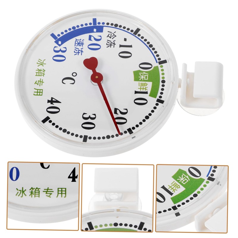WHAMVOX High Precision Refrigerator Thermometer Freezer Temperature Gauge Hygrometer Easy