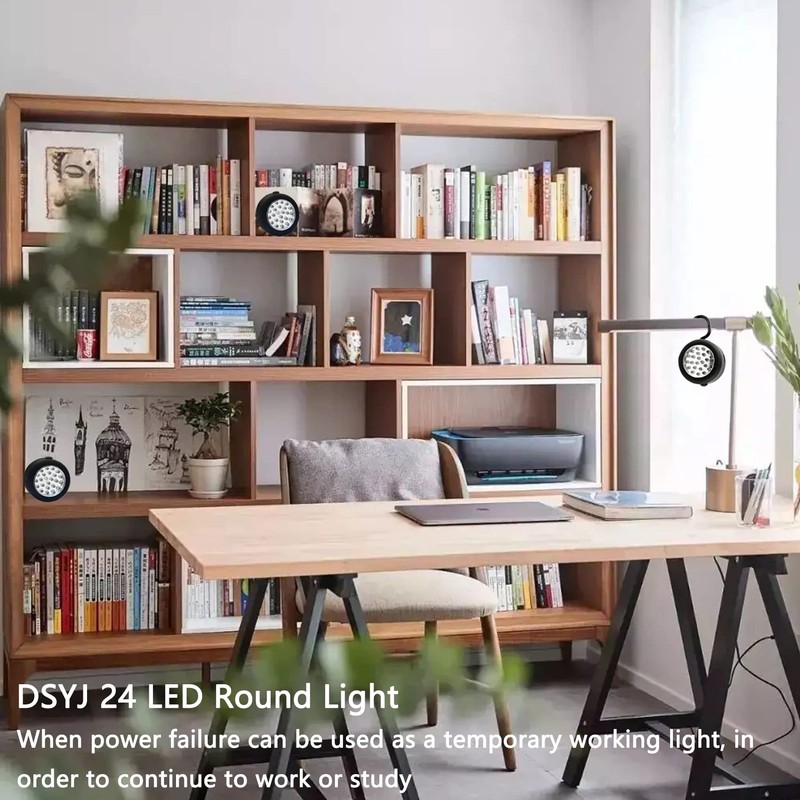 DSYJ 24 LED Round Magnetic Work Light Torch With Integral