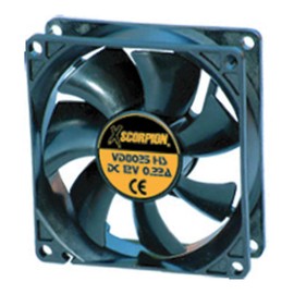 Xscorpion Square Rotary Cooling Fan, 6/5/3 inch, 12V DC, for Amplifier Computer (6", 1-1/2" Deep)