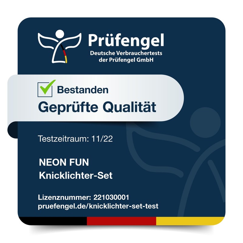 NEON FUN 100 Glow Sticks Cold White Includes 100x TopFlex