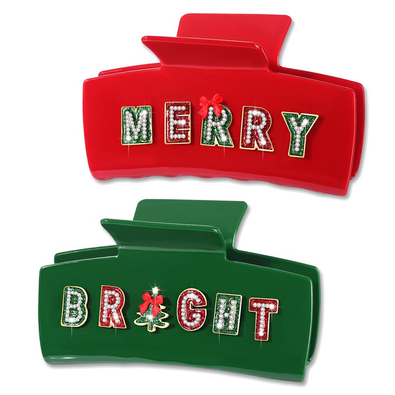 Pinzas para el pelo navideñas para mujer, con luces navideñas
