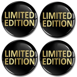 Biomar Labs® 4 x 55mm 3D Domed Car Wheel Centre Rims Hub Limited Edition Stickers Decals For Caps Vehicle Auto Tuning Emblem A 6455