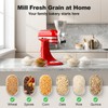 Grain Mill Attachment for KitchenAid, Food-Grade All-Metal 9 Levels Flour