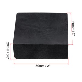 QUARKZMAN Pack of 4 Rubber Buffer Hard Pad, 50 mm Square Vibration Insulation Mats, 20 mm Thick Non-Slip Rubber Blocks, Non-Slip Noise Dampening for HVAC Compressor Air Conditioning