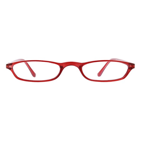 Peepers by PeeperSpecs Women's Skinny Mini Rectangular Reading Glasses, Red, 48 + 1